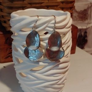 Sculpted Petal Double Drop Earrings